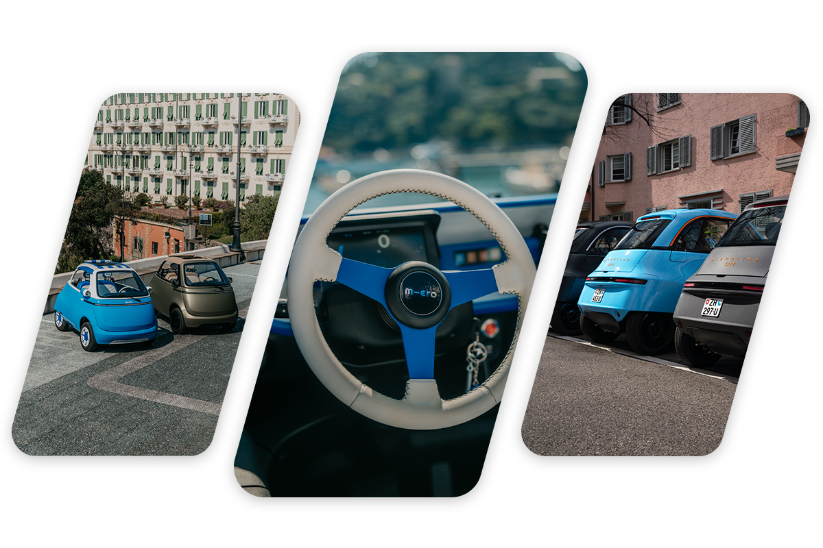 Bild zeigt einen Camper vor einem Meer parken